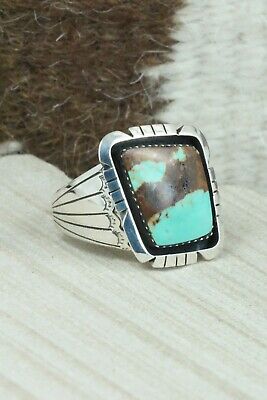 Turquoise & Sterling Silver Ring - Harold Becenti - Size 11
