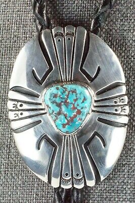 Turquoise & Sterling Silver Bolo Tie - Richard Singer - High Lonesome Trading