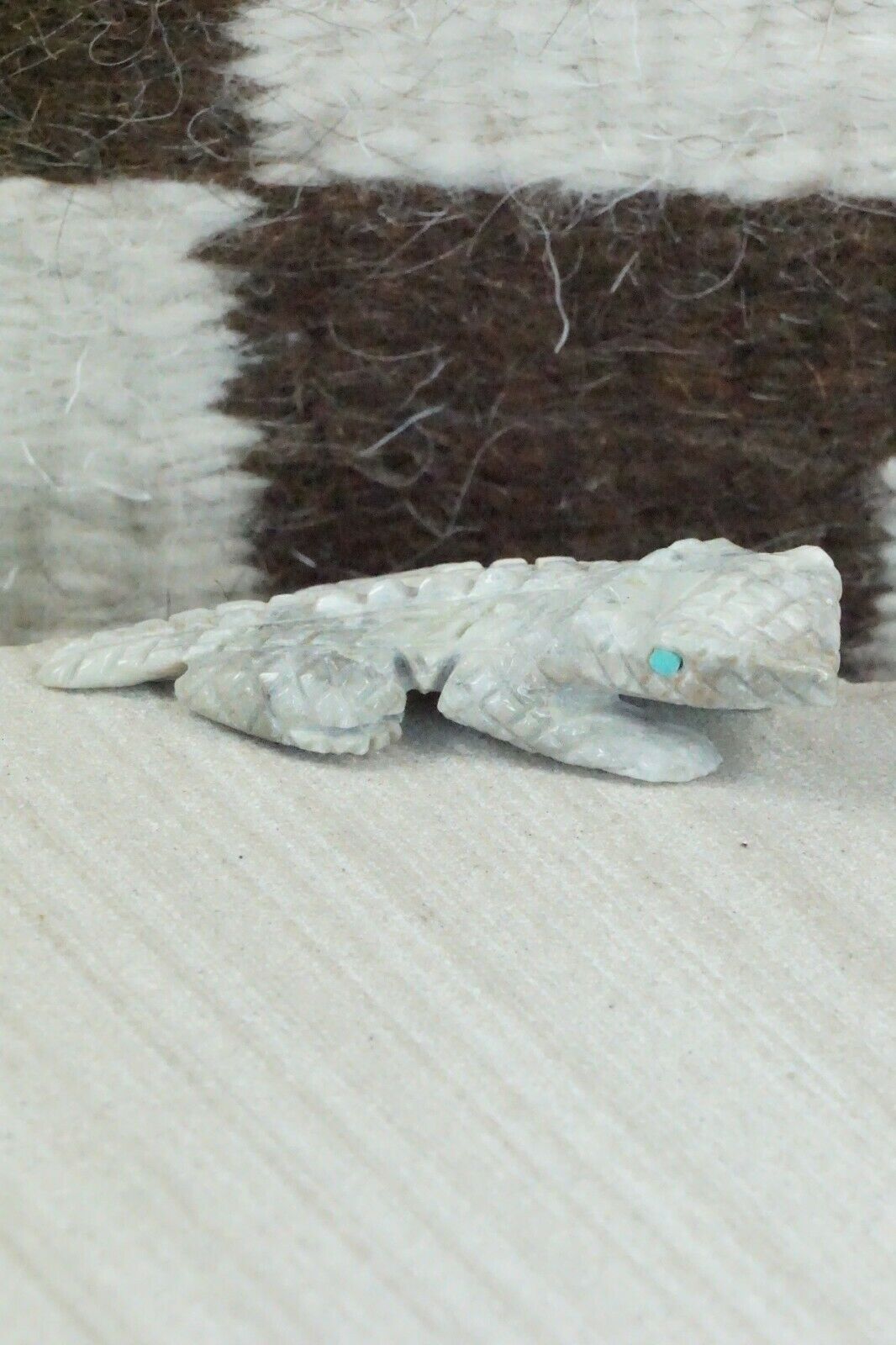 Horned Toad Zuni Fetish Carving - Jonas Hustito
