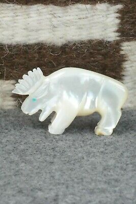 Moose Zuni Fetish Carving - Andres Quandelacy