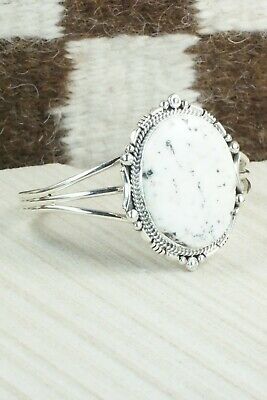 White Buffalo and Sterling Silver Bracelet - Daniel Benally