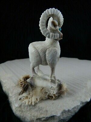 Ram Zuni Fetish Carving - Garrick Weeka - High Lonesome Trading