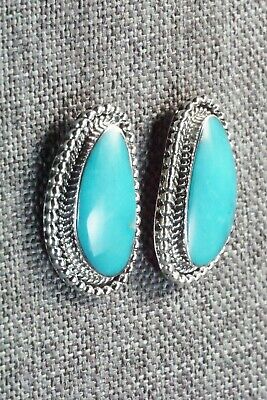 Turquoise & Sterling Silver Earrings - Verley Betone - High Lonesome Trading