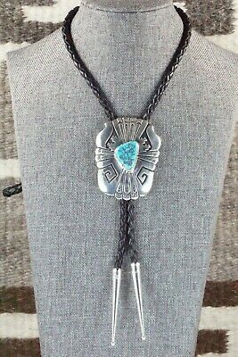 Turquoise & Sterling Silver Bolo Tie - Rosita Singer