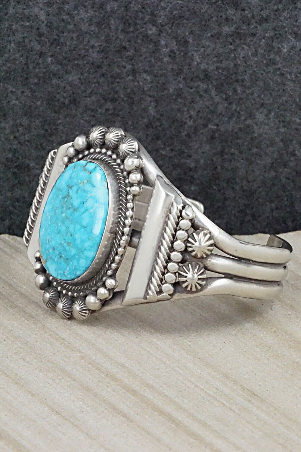 Turquoise & Sterling Silver Bracelet - Tom Lewis