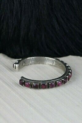 Navajo Spiny Oyster and Sterling Silver Bracelet - Ernest Rangel - High Lonesome Trading
