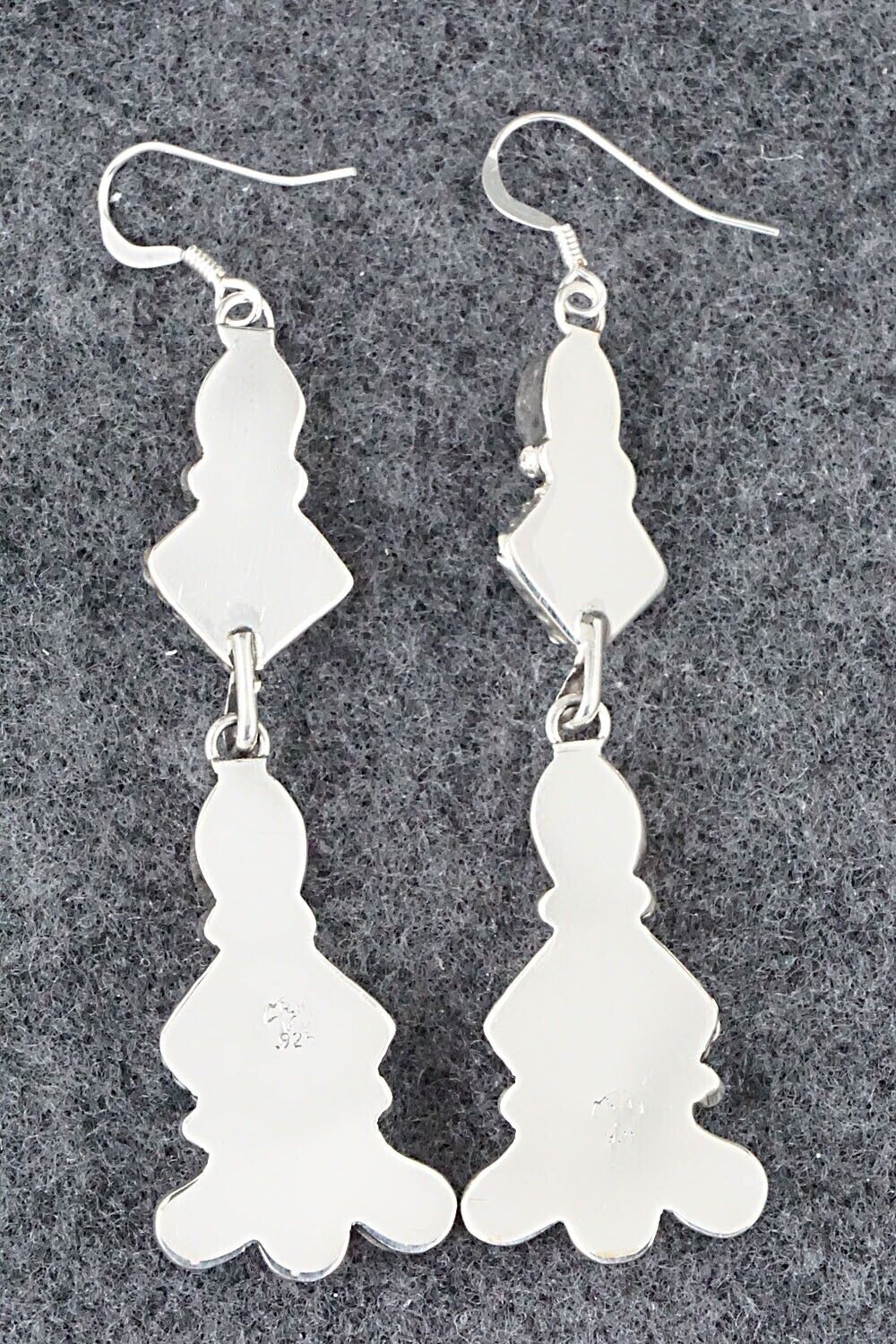 Turquoise, Spiny Oyster & Sterling Silver Earrings - Sharon McCarthy