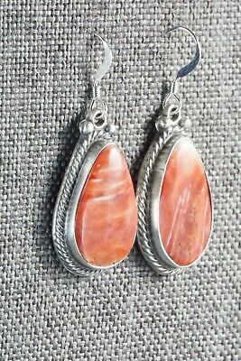 Spiny Oyster & Sterling Silver Earrings - Annie Spencer