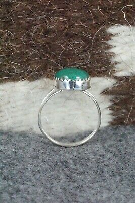 Turquoise and Sterling Silver Ring - Robert Martinez - Size 8.25