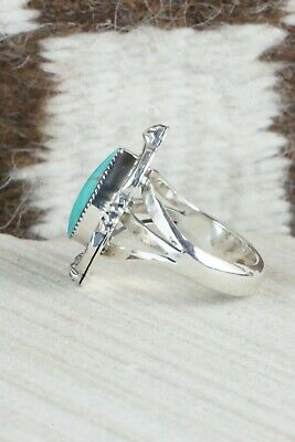 Turquoise & Sterling Silver Ring - Irvin Tsosie - Size 9