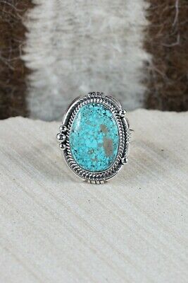 Navajo Turquoise & Sterling Silver Ring - Daniel Benally - Size 9.5