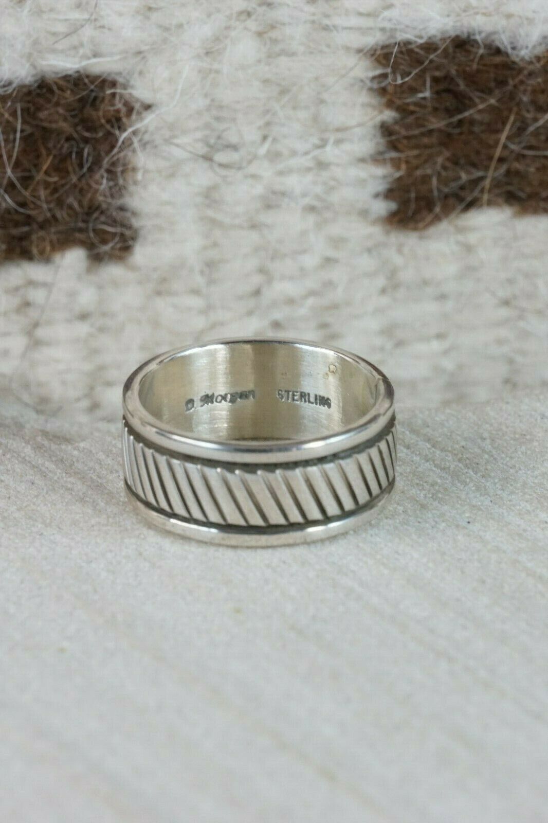 Navajo Sterling Silver Ring - Bruce Morgan - Size 10 - High Lonesome Trading
