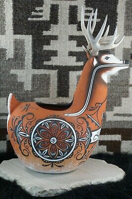 Zuni Deer Pottery - Deldrick Cellicion