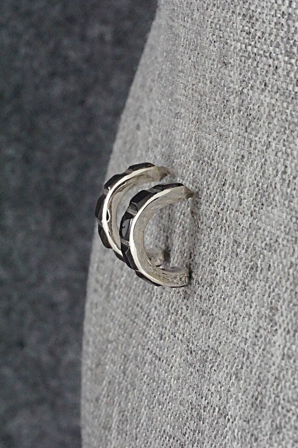Onyx & Sterling Silver Earrings - Glennetta Luna