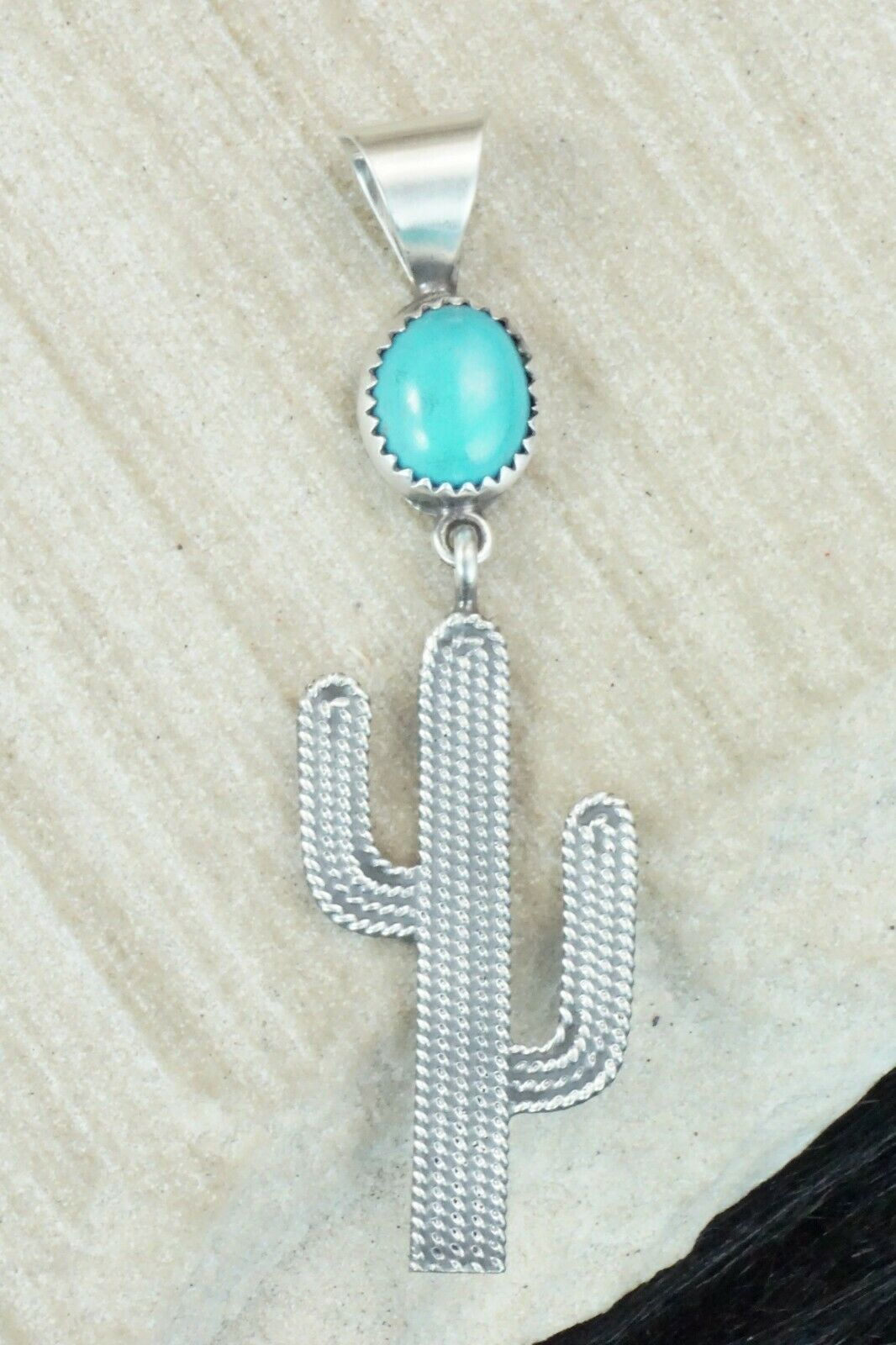 Turquoise and Sterling Silver Pendant - Annie Spencer