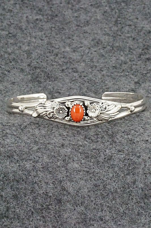 Coral & Sterling Silver Bracelet - Sadie Jim