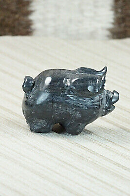 Pig Zuni Fetish Carving - Stanton Hannaweeke