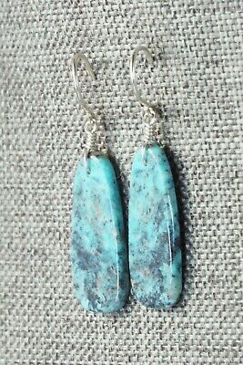 Turquoise & Sterling Silver Earrings - Lester Abeyta
