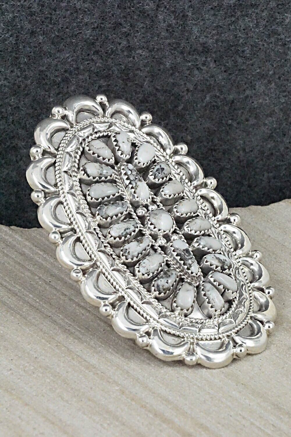 White Buffalo & Sterling Silver Ring - Jaz Wilson - Size 8.5