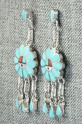 Turquoise & Sterling Silver Earrings - Burdian Soseeah