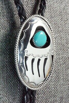 Turquoise & Sterling Silver Bolo Tie - Wilbert Muskett Sr.