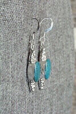 Turquoise & Sterling Silver Earrings - Judy Largo