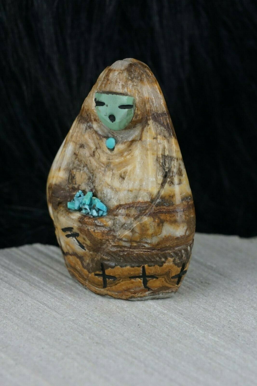 Corn Maiden Zuni Fetish Carving - Faye Quandelacy - High Lonesome Trading