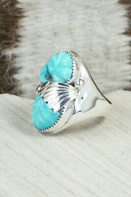 Turquoise & Sterling Silver Ring - Lyolita Tsattie - Size 7