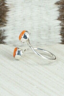 Spiny Oyster & Sterling Silver Ring - Lyle Piaso - Size 9