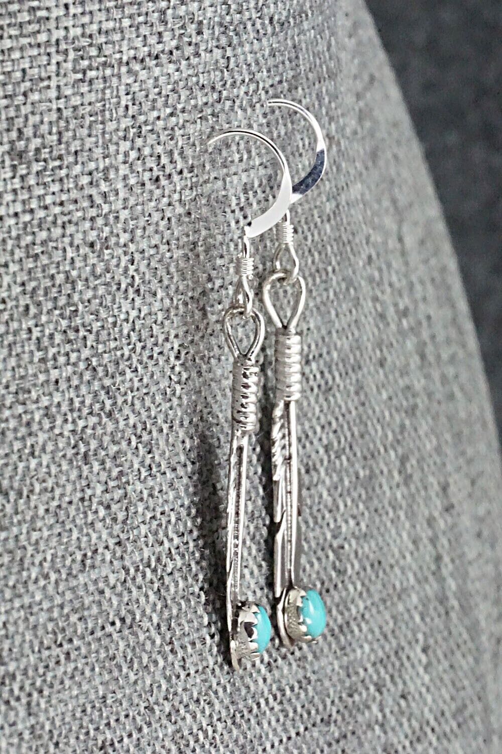 Turquoise and Sterling Silver Earrings - Louise Joe