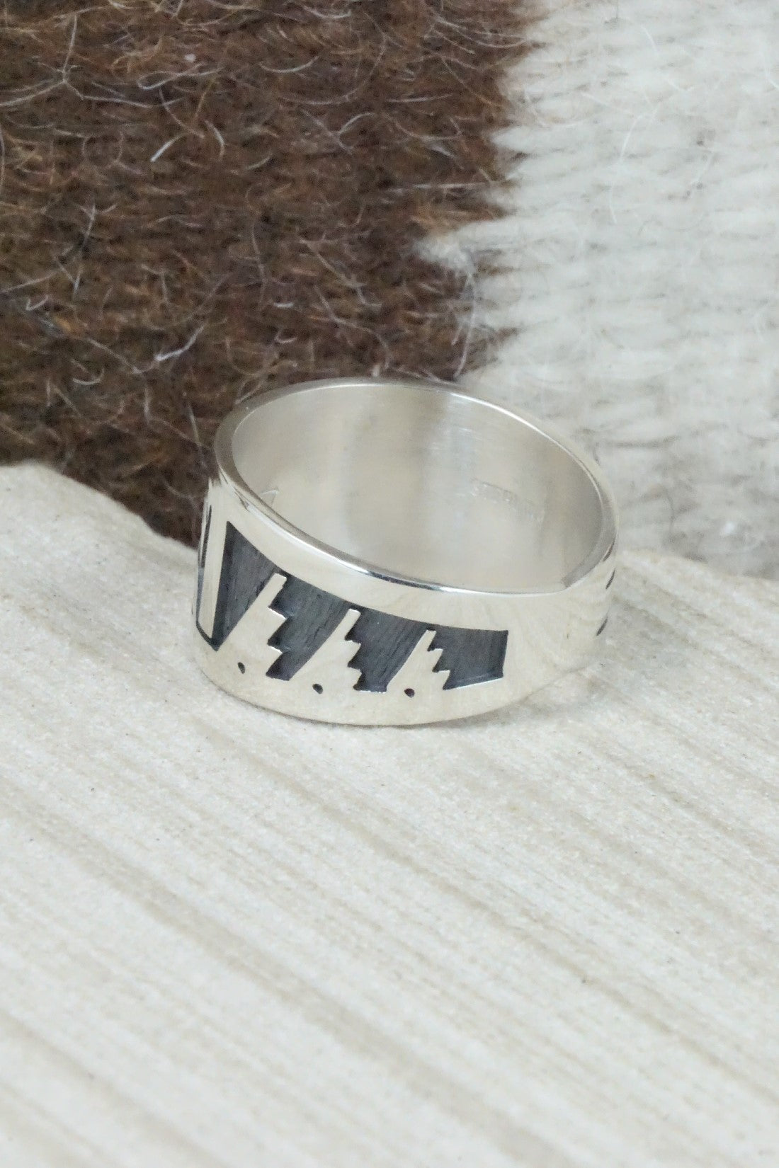 Sterling Silver Ring - Timothy Mowa - Size 12