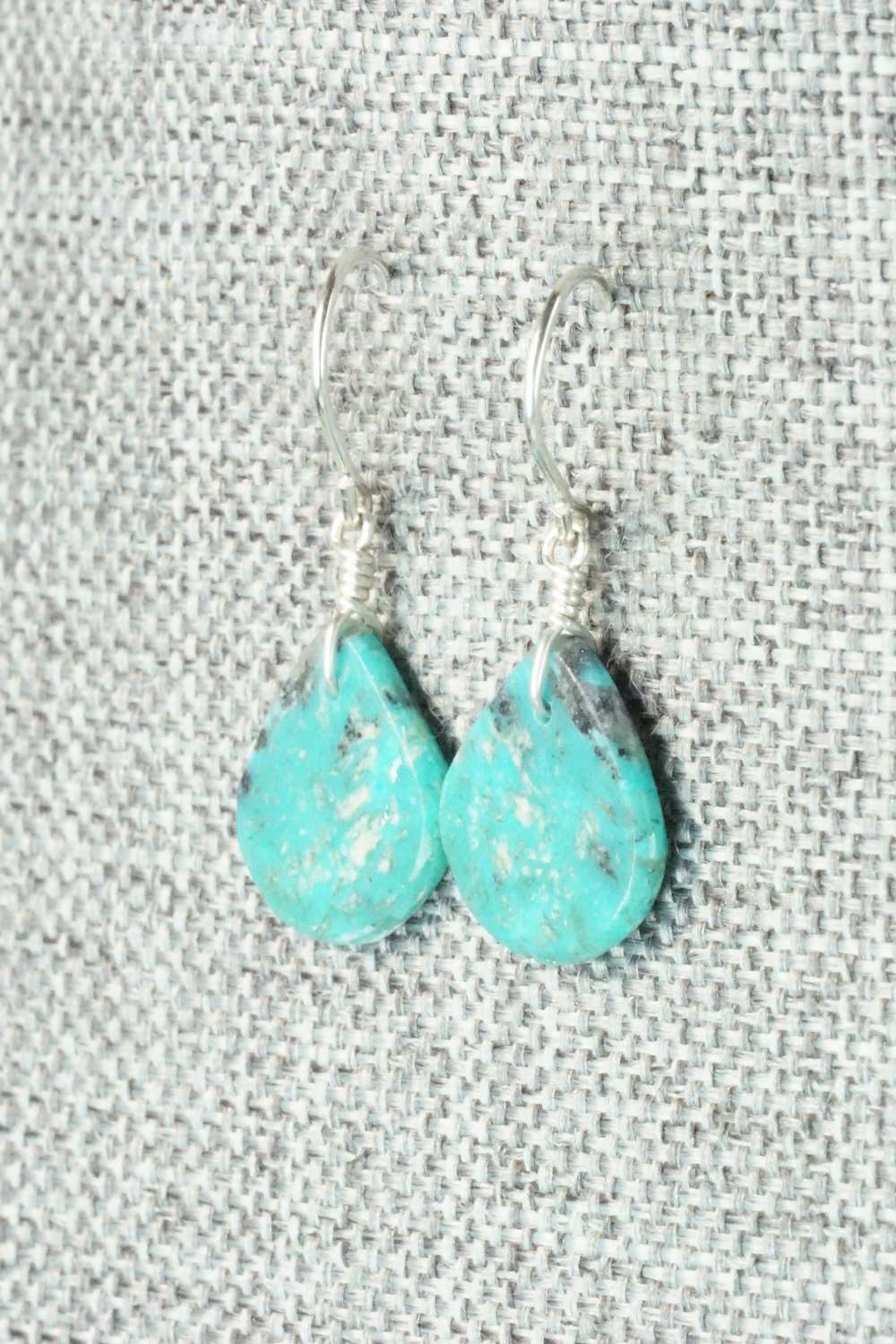 Turquoise & Sterling Silver Earrings - Lester Abeyta