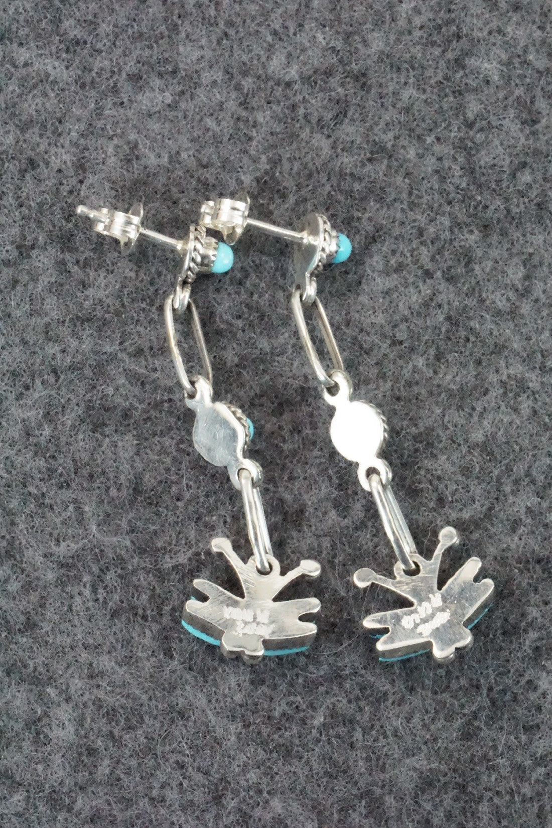 Turquoise & Sterling Silver Earrings - Mildred Ukestine