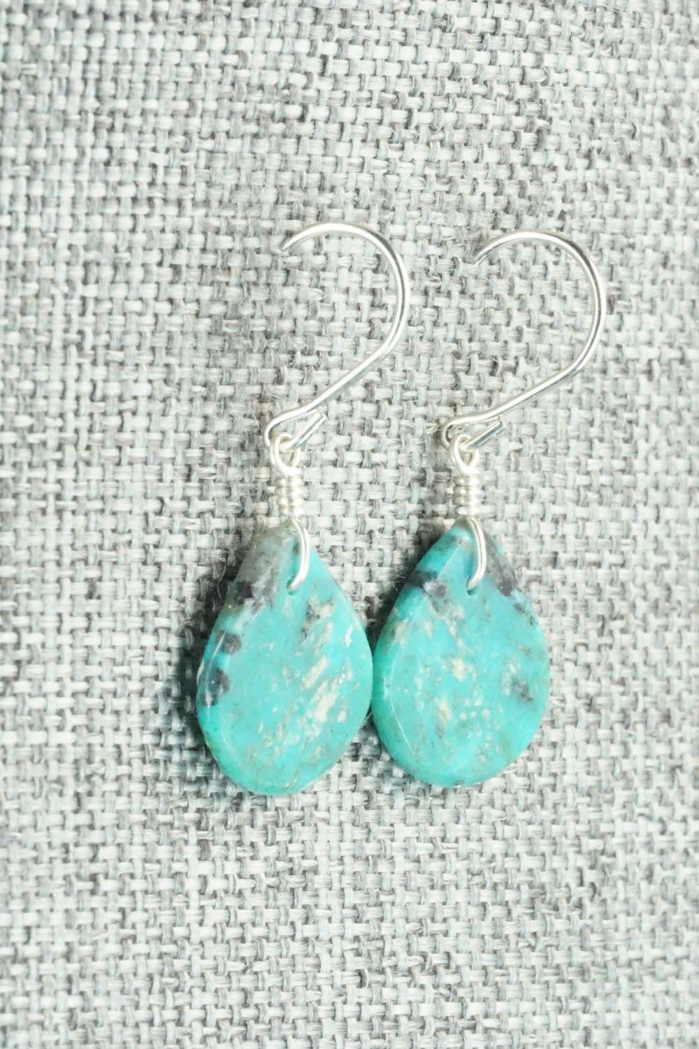 Turquoise & Sterling Silver Earrings - Lester Abeyta