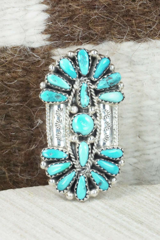Turquoise & Sterling Silver Ring - Donovan Wilson - Size 7.5