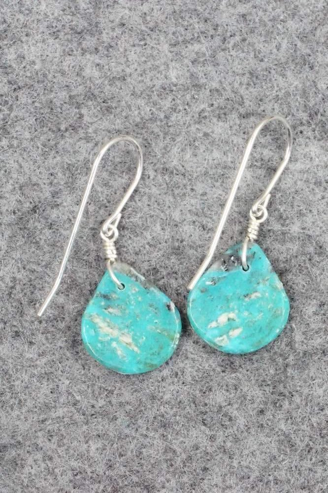 Turquoise & Sterling Silver Earrings - Lester Abeyta