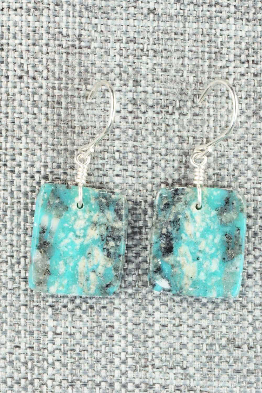 Turquoise & Sterling Silver Earrings - Lester Abeyta