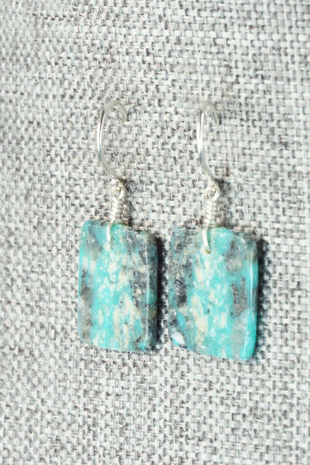 Turquoise & Sterling Silver Earrings - Lester Abeyta