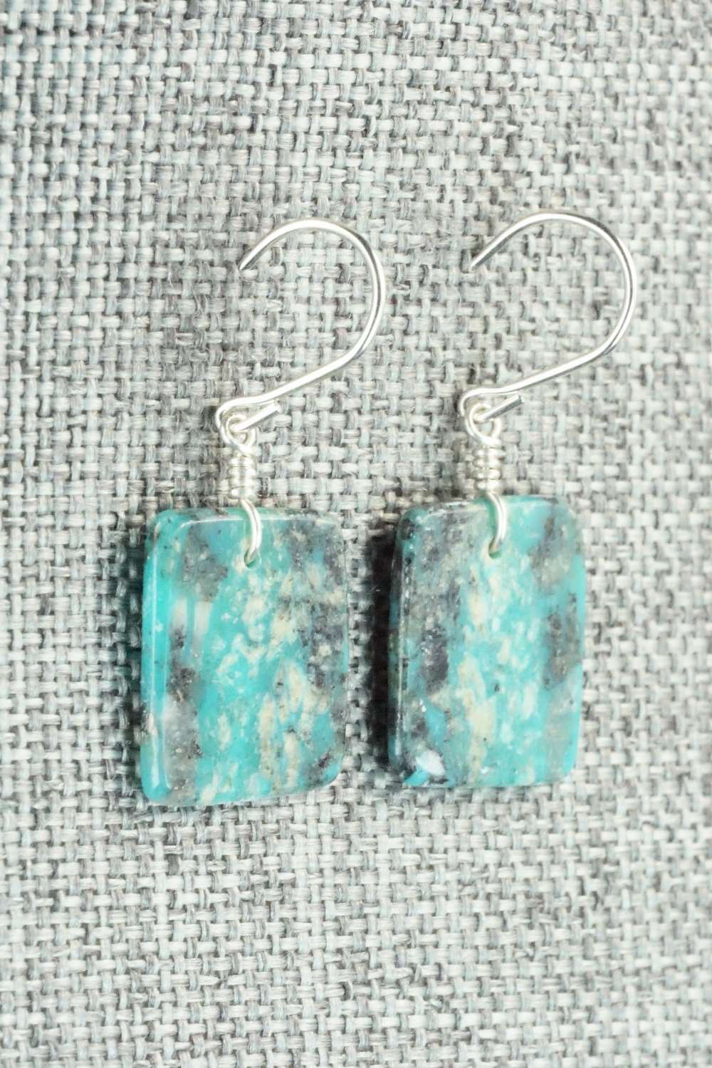 Turquoise & Sterling Silver Earrings - Lester Abeyta