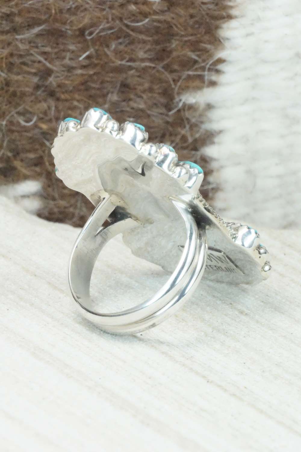 Turquoise & Sterling Silver Ring - Donovan Wilson - Size 7.5