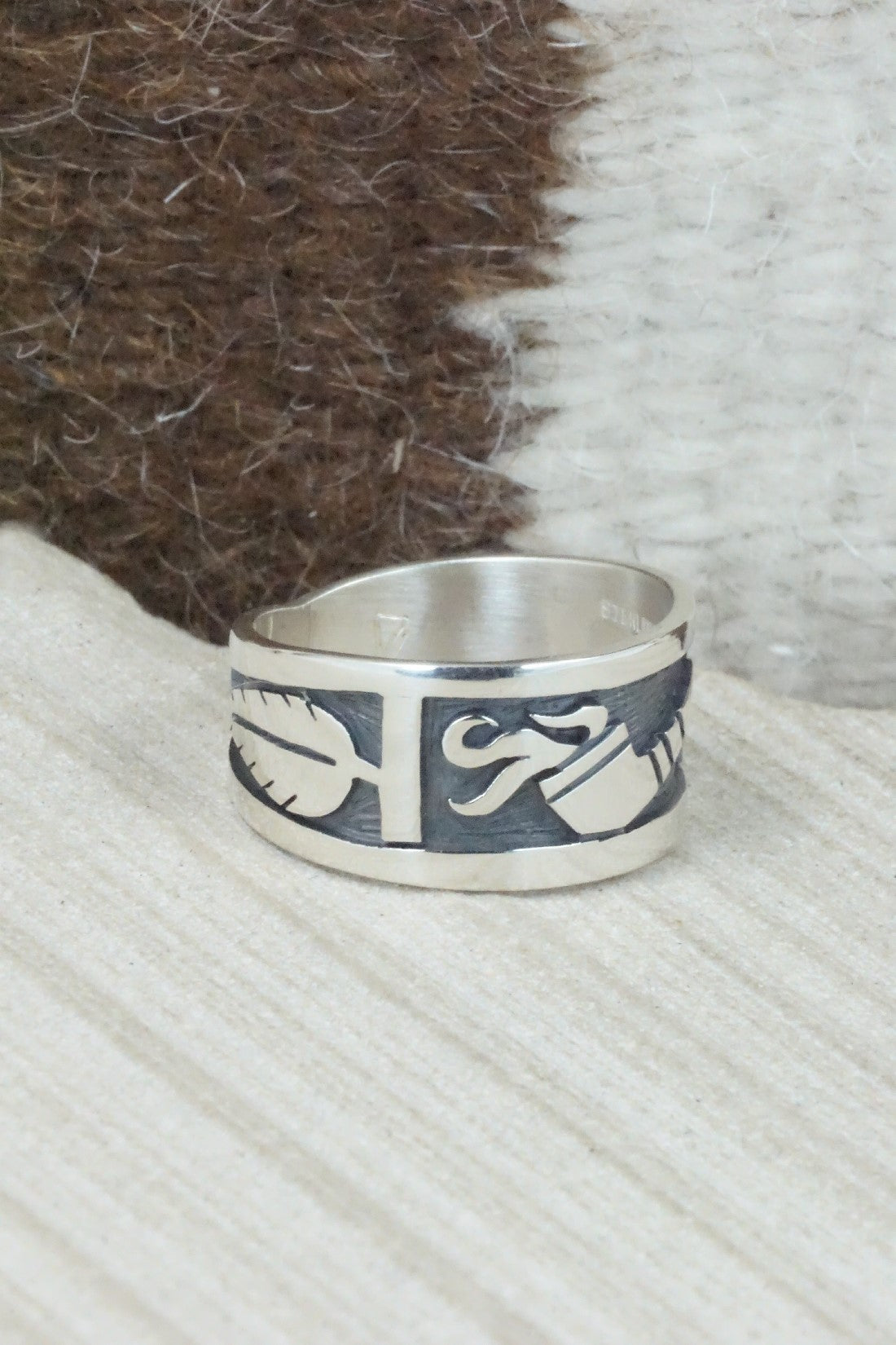 Sterling Silver Ring - Timothy Mowa - Size 12