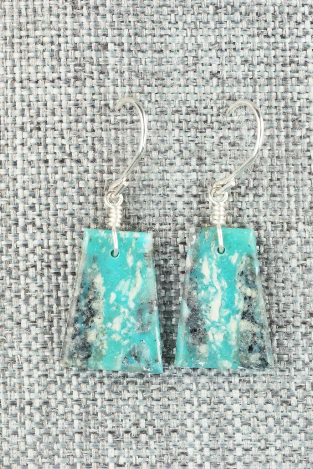 Turquoise & Sterling Silver Earrings - Lester Abeyta