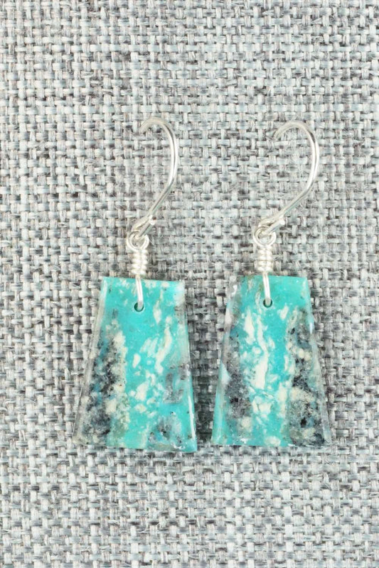 Turquoise & Sterling Silver Earrings - Lester Abeyta