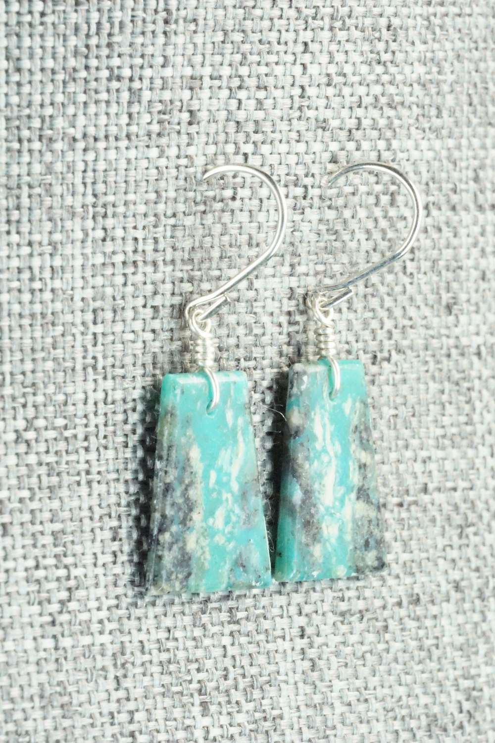 Turquoise & Sterling Silver Earrings - Lester Abeyta