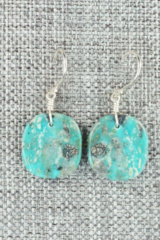 Turquoise & Sterling Silver Earrings - Lester Abeyta