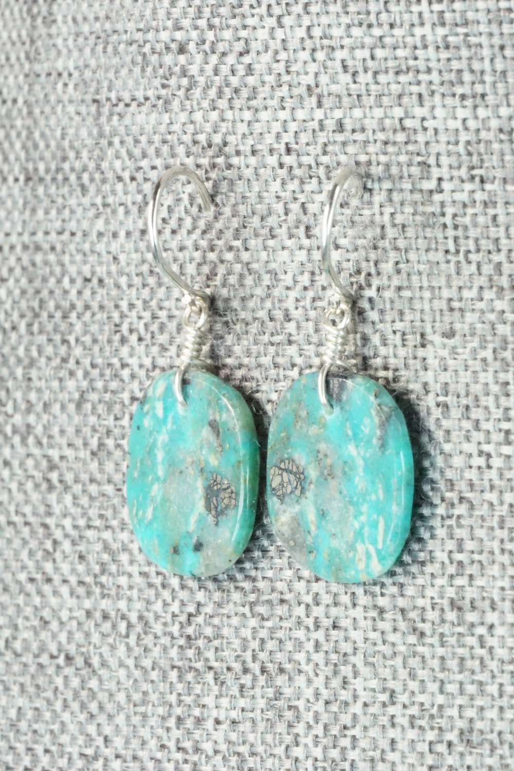 Turquoise & Sterling Silver Earrings - Lester Abeyta