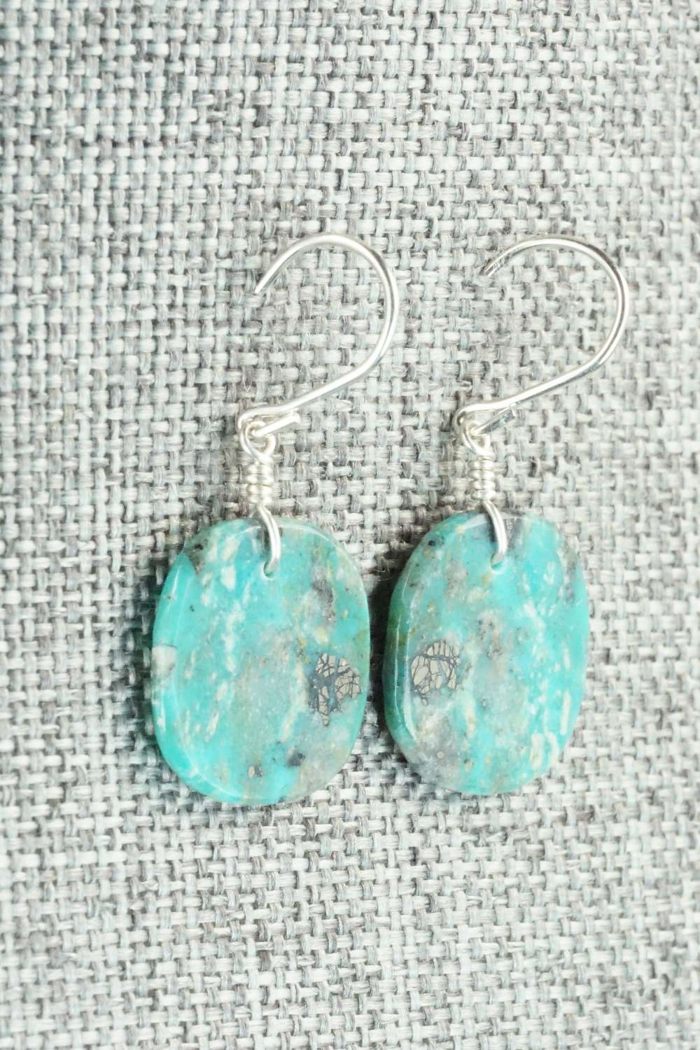 Turquoise & Sterling Silver Earrings - Lester Abeyta