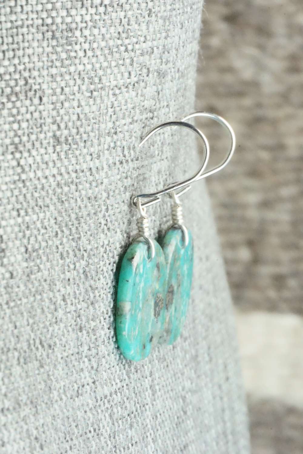Turquoise & Sterling Silver Earrings - Lester Abeyta