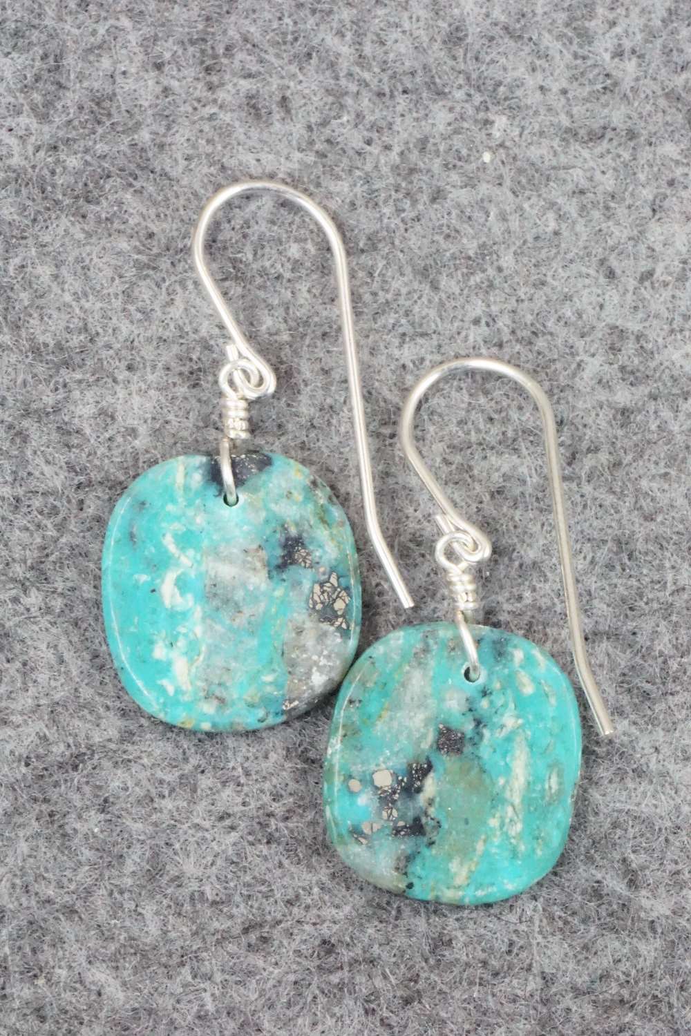 Turquoise & Sterling Silver Earrings - Lester Abeyta