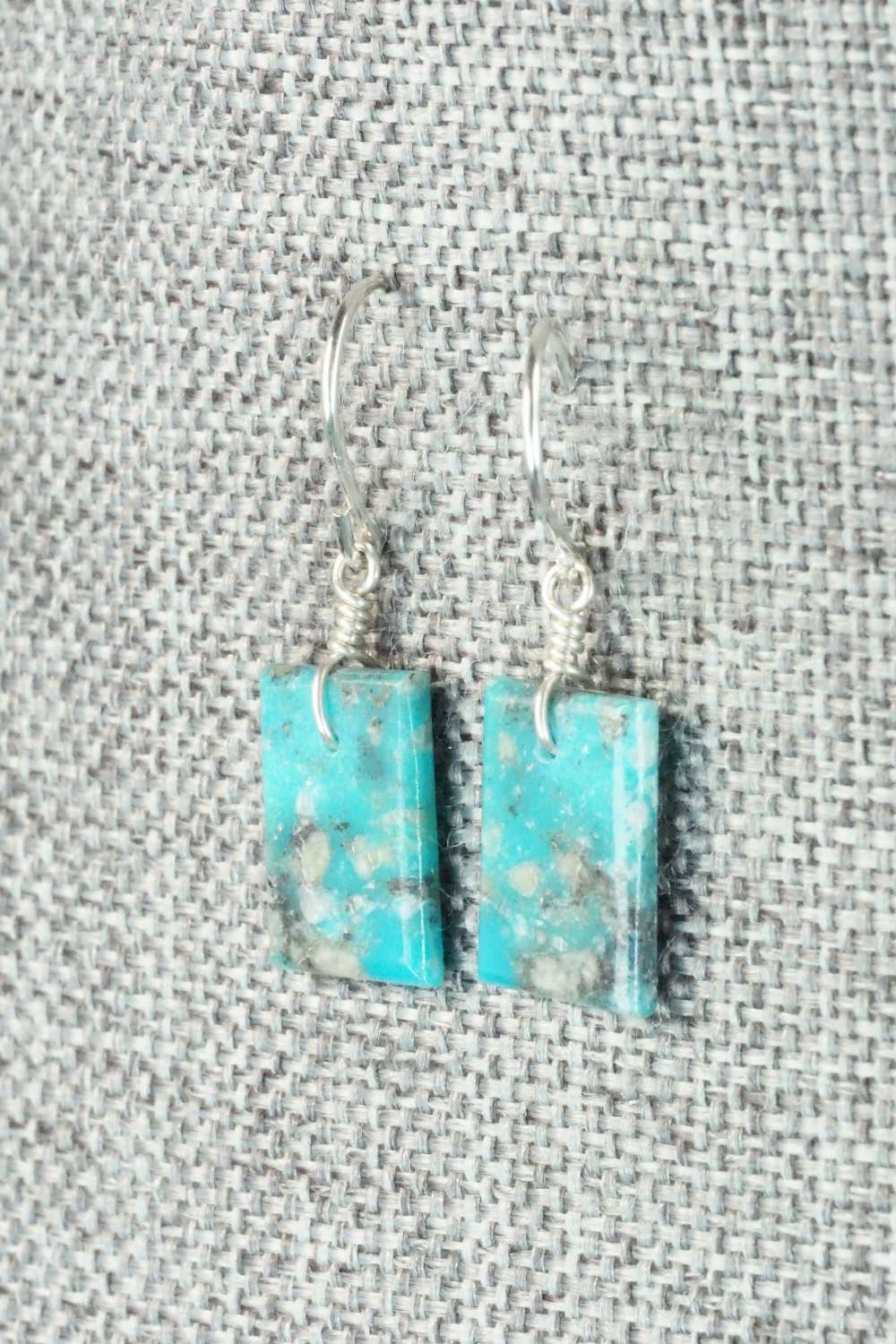 Turquoise & Sterling Silver Earrings - Lester Abeyta
